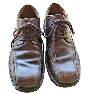 Dockers Mens Brown Leather Lace-Up Shoes Comfortable Casual Dress